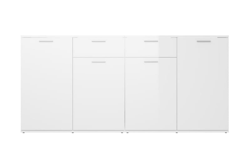 Skänk vit högglans 160x36x75 cm spånskiva - Vit - Förvaring - Förvaringsmöbler - Sideboard & skänk