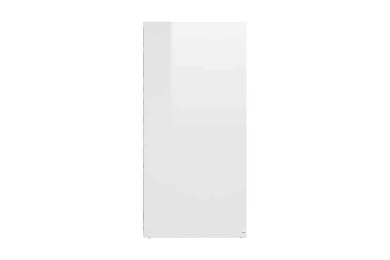 Skänk vit högglans 160x36x75 cm spånskiva - Vit - Sideboard & skänk