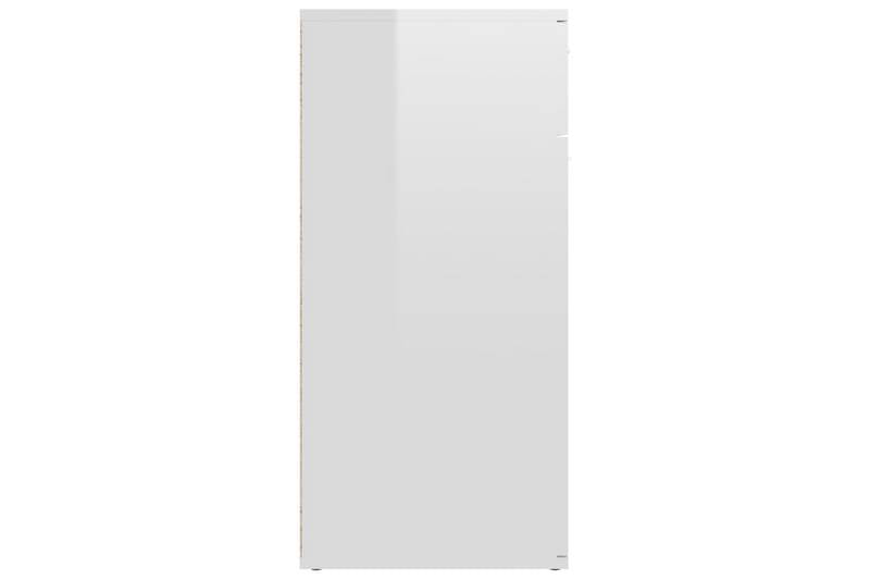 Skänk vit högglans 80x36x75 cm spånskiva - Vit - Förvaring - Förvaringsmöbler - Sideboard & skänk