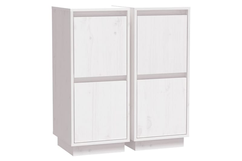 Skänkar 2 st vit 31,5x34x75 cm massiv furu - Vit - Förvaring - Förvaringsmöbler - Sideboard & skänk