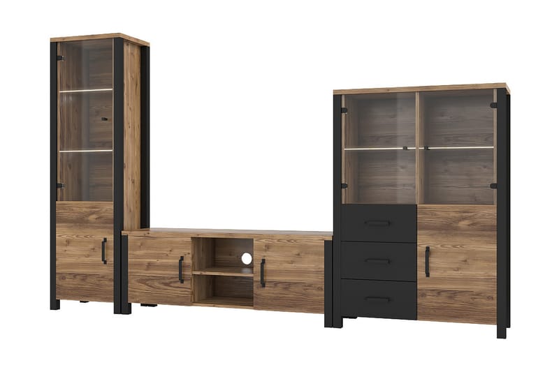 Skarebol TV-möbelset - Svart/Trä/Natur - Förvaring - Förvaringsmöbler - Sideboard & skänk