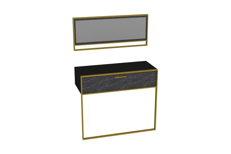 Susia Sideboard 90 cm - Guld|Svart - Sideboard & skänk