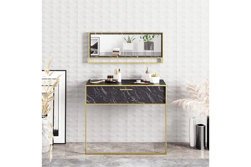Susia Sideboard 90 cm - Guld|Svart - Förvaring - Förvaringsmöbler - Sideboard & skänk
