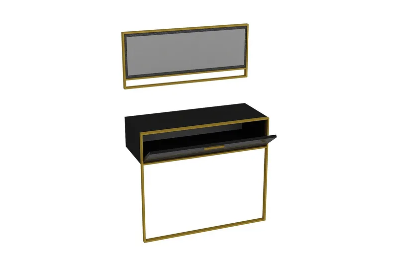 Susia Sideboard 90 cm - Guld|Svart - Förvaring - Förvaringsmöbler - Sideboard & skänk
