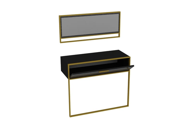 Susia Sideboard 90 cm i Trä med Metallram - Guld|Svart - Förvaring - Förvaringsmöbler - Sideboard & skänk