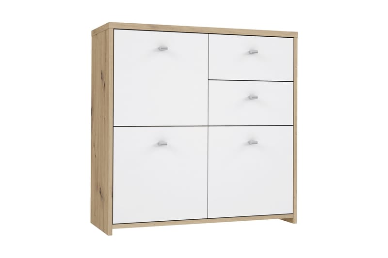 Toledor Sideboard 2 Lådor 74x77 cm - Brun/Vit - Sideboard & skänk