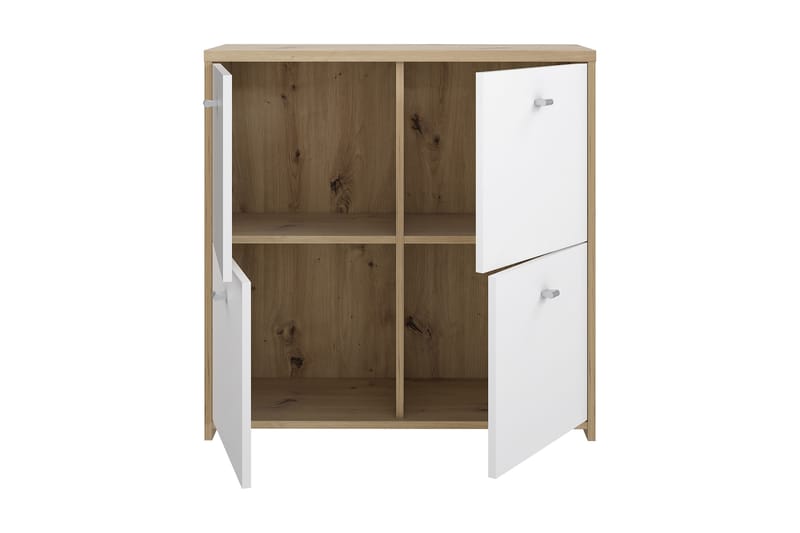 Toledor Sideboard 4 Skåp 74x77 cm - Brun/Vit - Förvaring - Förvaringsmöbler - Sideboard & skänk
