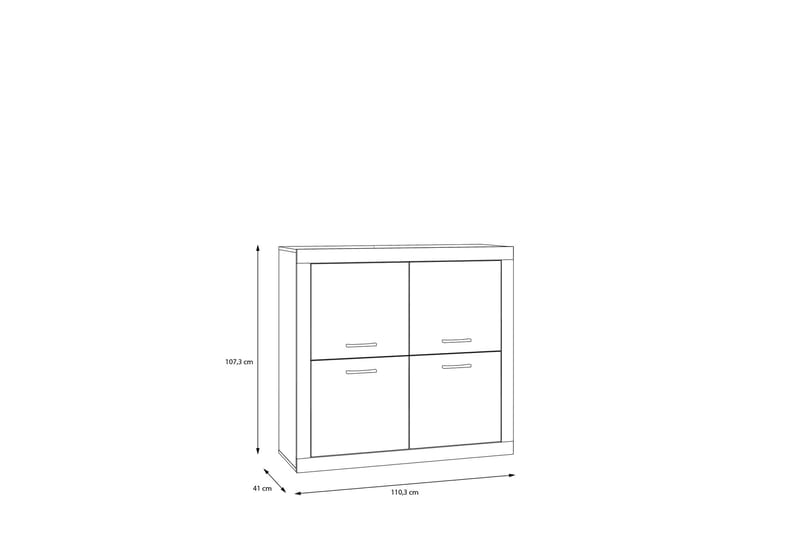 Tolovgrad Sideboard 41x113 cm - Grå/Vit - Sideboard & skänk