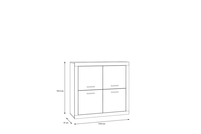 Tolovgrad Sideboard 41x113 cm - Grå/Vit - Förvaring - Förvaringsmöbler - Sideboard & skänk