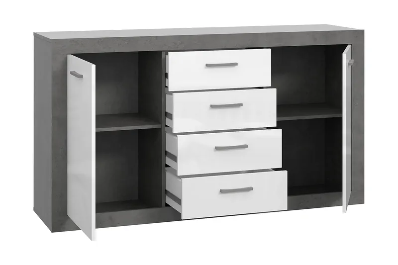 Tolovgrad Sideboard 41x153 cm - Grå/Vit - Förvaring - Förvaringsmöbler - Sideboard & skänk