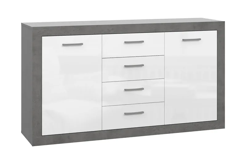 Tolovgrad Sideboard 41x153 cm, Grå/Vit