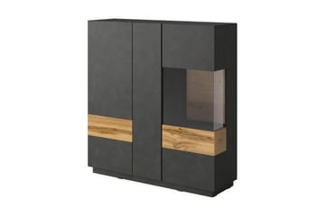 Tomeka Sideboard i Trä med Glasdörr - Svartgrå - Förvaring - Förvaringsmöbler - Sideboard & skänk
