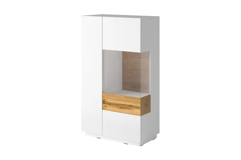 Tomeka Sideboard i Trä, Vit|Transparent|Beige