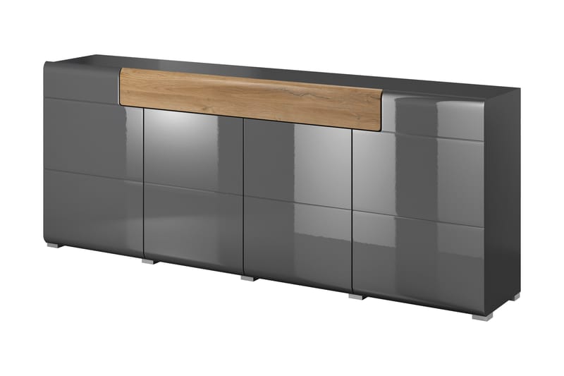 Toreno Sideboard 39x208 cm - Antracit/Natur - Sideboard & skänk