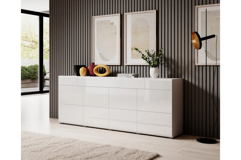Toreno Sideboard 39x208 cm - Vit - Förvaring - Förvaringsmöbler - Sideboard & skänk