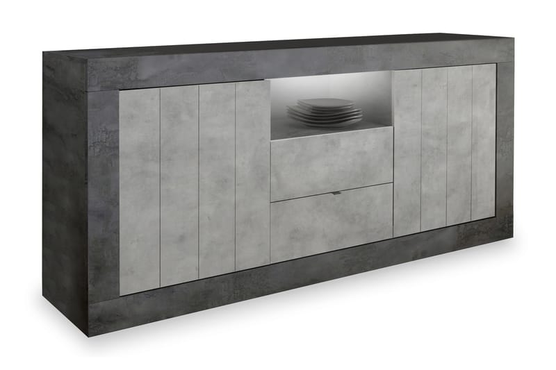 Urbino Skänk 184 cm - Grå - Sideboard & skänk