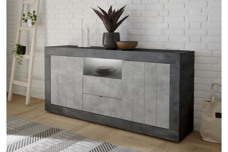 Urbino Skänk 184 cm - Grå - Sideboard & skänk