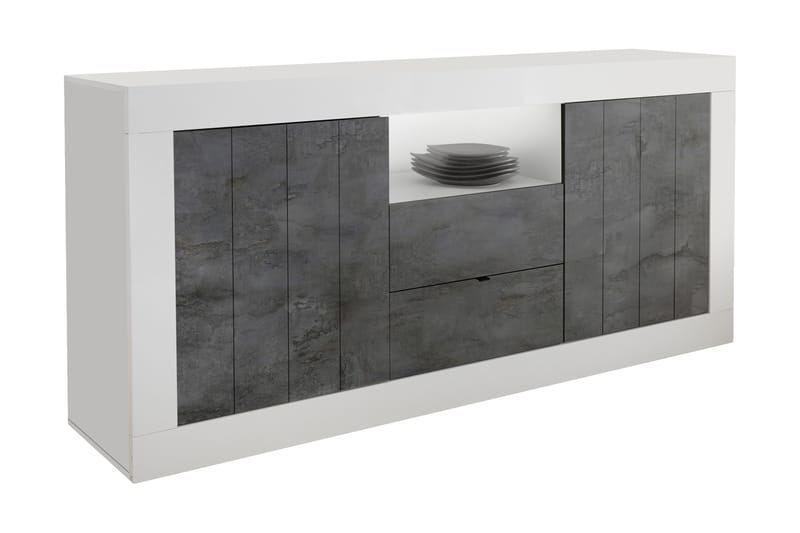 Urbino Skänk 184 cm - Gråmelerad/Vit - Sideboard & skänk