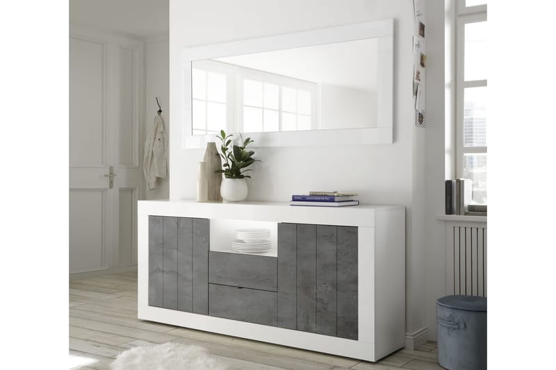 Urbino Skänk 184 cm - Gråmelerad/Vit - Sideboard & skänk