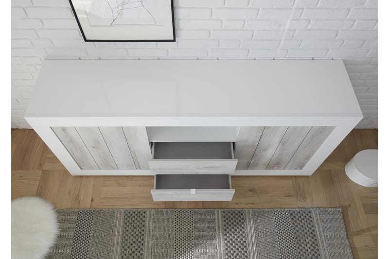 Urbino Skänk 184 cm - Grå/Vit - Förvaring - Förvaringsmöbler - Sideboard & skänk