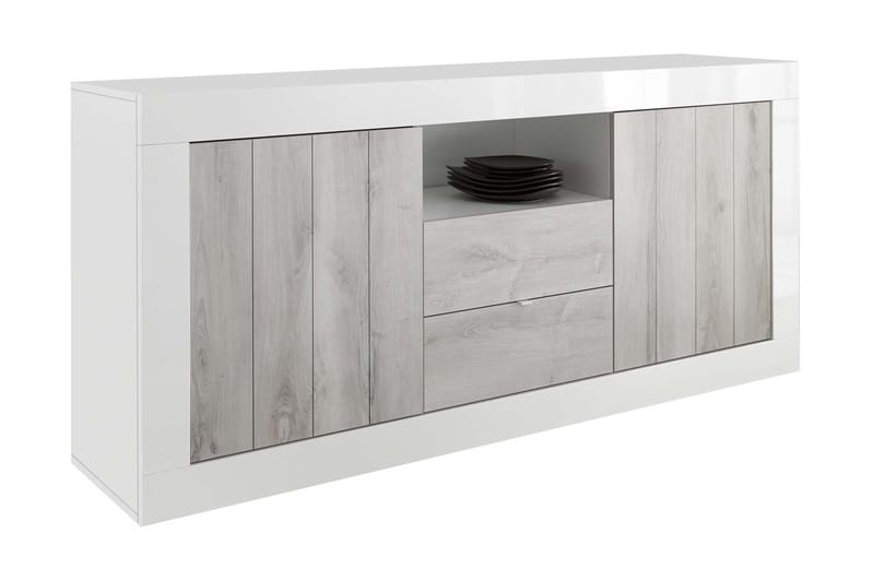 Urbino Skänk 184 cm - Grå/Vit - Sideboard & skänk