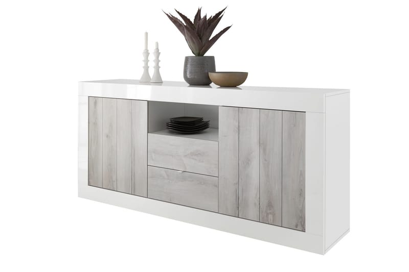 Urbino Skänk 184 cm - Grå/Vit - Förvaring - Förvaringsmöbler - Sideboard & skänk