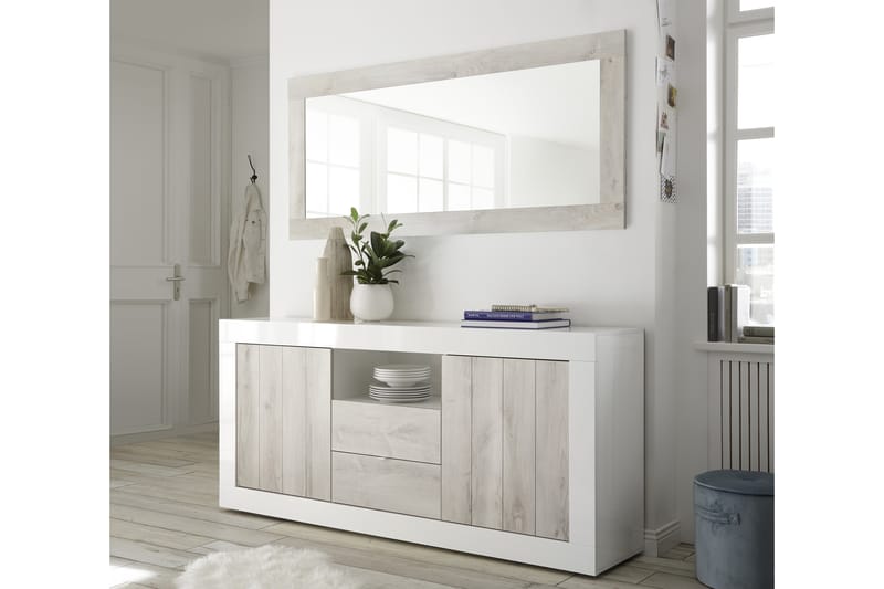 Urbino Skänk 184 cm - Grå/Vit - Förvaring - Förvaringsmöbler - Sideboard & skänk