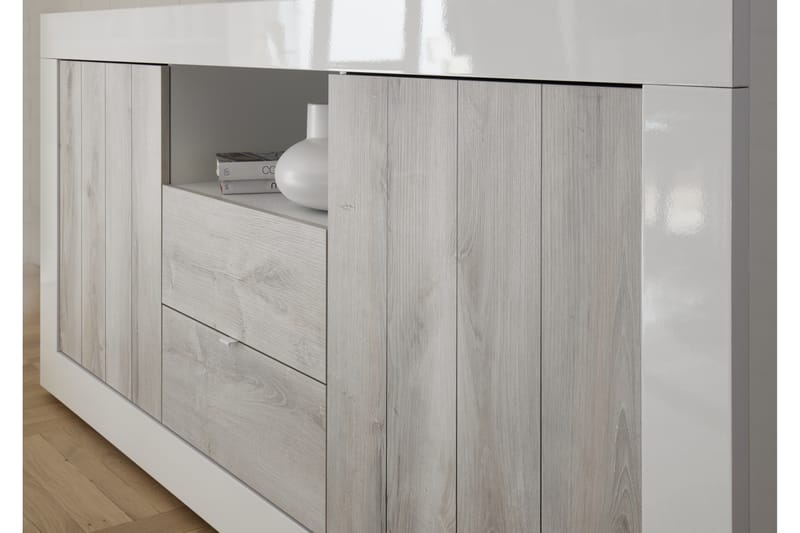 Urbino Skänk 184 cm - Grå/Vit - Förvaring - Förvaringsmöbler - Sideboard & skänk
