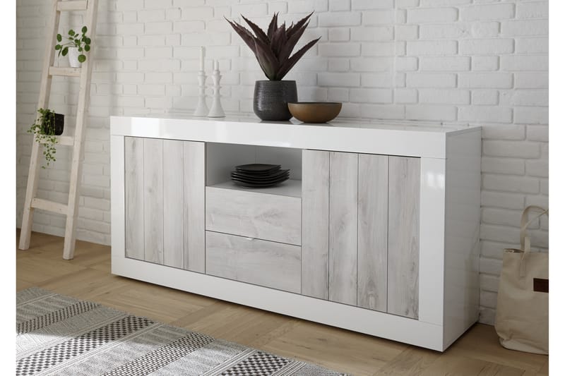Urbino Skänk 184 cm - Grå/Vit - Förvaring - Förvaringsmöbler - Sideboard & skänk