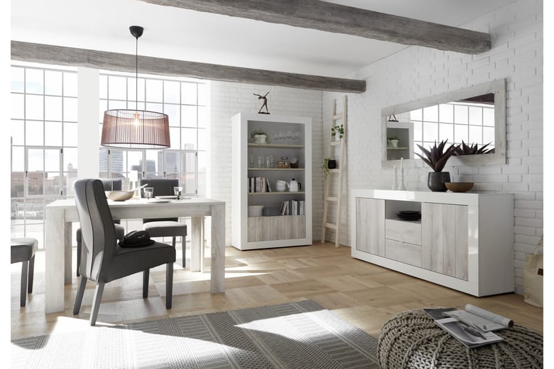 Urbino Skänk 184 cm - Grå/Vit - Förvaring - Förvaringsmöbler - Sideboard & skänk