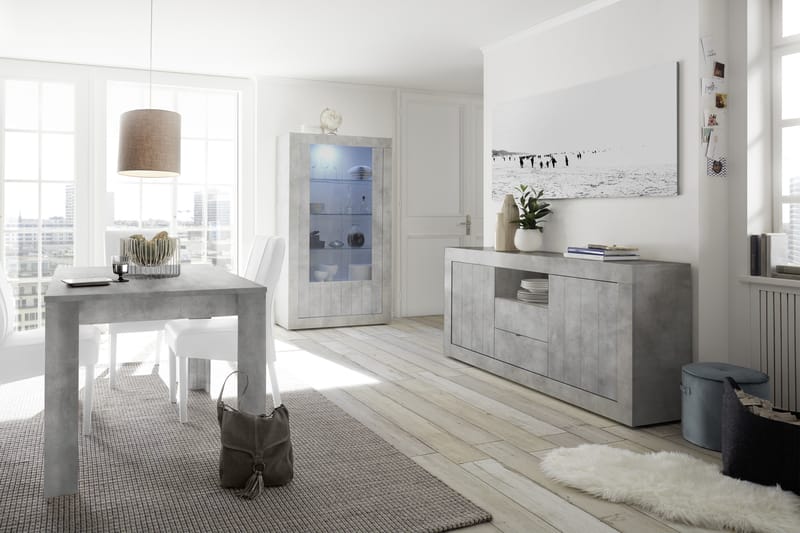 Urbino Skänk 184 cm - Ljusgrå Betong - Förvaring - Förvaringsmöbler - Sideboard & skänk