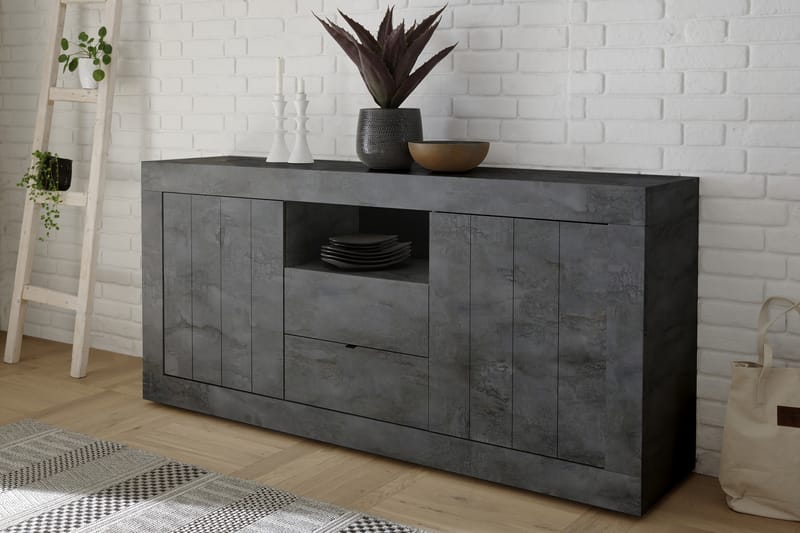 Urbino Skänk 184 cm - Mörkgrå Betong - Sideboard & skänk