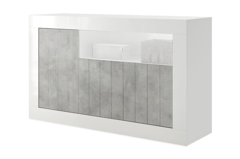 Urbino Skänk Medio 138 cm - Vit/Grå - Sideboard & skänk