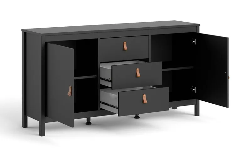 Vallvidera Sideboard 38x151 cm - Svart/Natur - Förvaring - Förvaringsmöbler - Sideboard & skänk