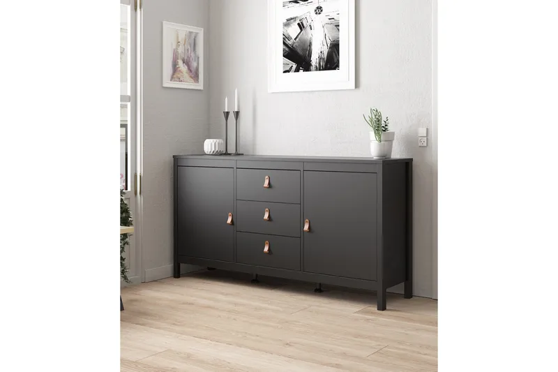Vallvidera Sideboard 38x151 cm - Svart/Natur - Förvaring - Förvaringsmöbler - Sideboard & skänk