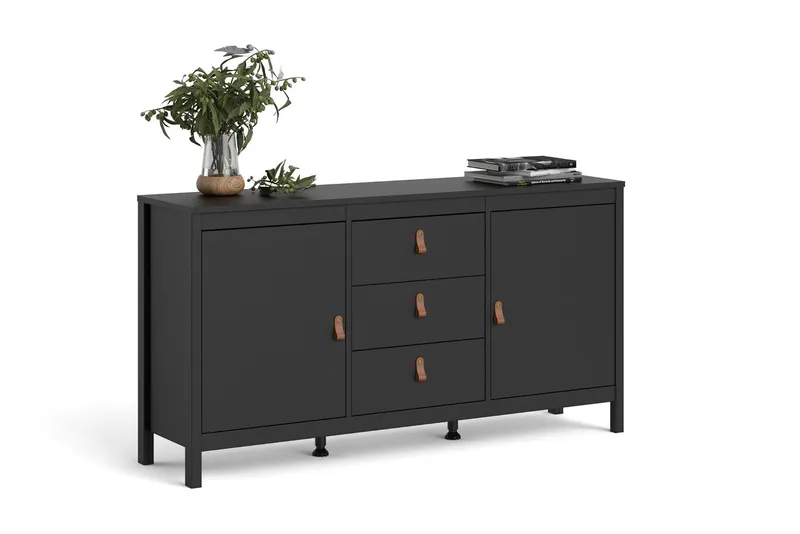 Vallvidera Sideboard 38x151 cm - Svart/Natur - Förvaring - Förvaringsmöbler - Sideboard & skänk