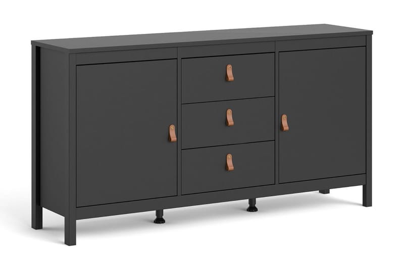 Vallvidera Sideboard 38x151 cm, Svart/Natur