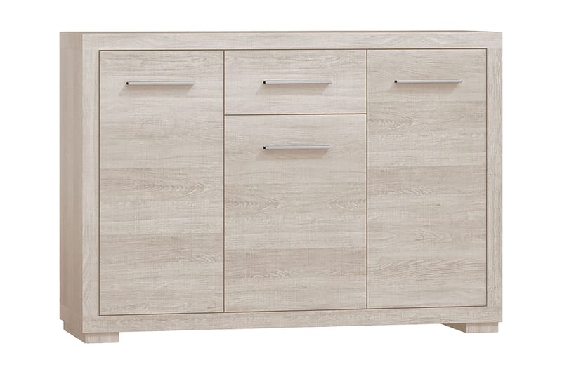 Vegas Skänk 127,5x40,5x91 cm LED-belysning - Beige/Grå - Sideboard & skänk