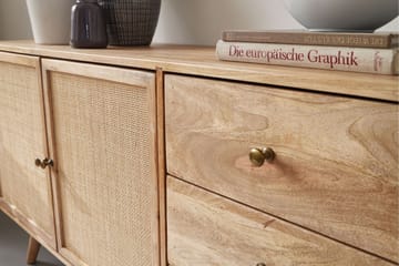 Willowdale Sideboard 140 cm i Trä med Rottingdörr - Brun - Förvaring - Förvaringsmöbler - Sideboard & skänk