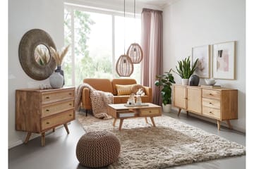 Willowdale Sideboard 140 cm i Trä med Rottingdörr - Brun - Förvaring - Förvaringsmöbler - Sideboard & skänk