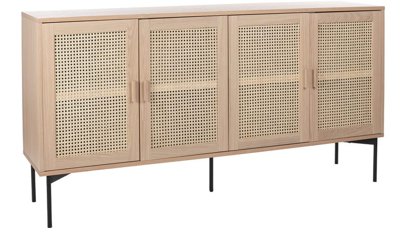 Sideboard Traunfled 4 Dörr - Vitpigmenterad - Förvaring - Förvaringsmöbler - Sideboard & skänk