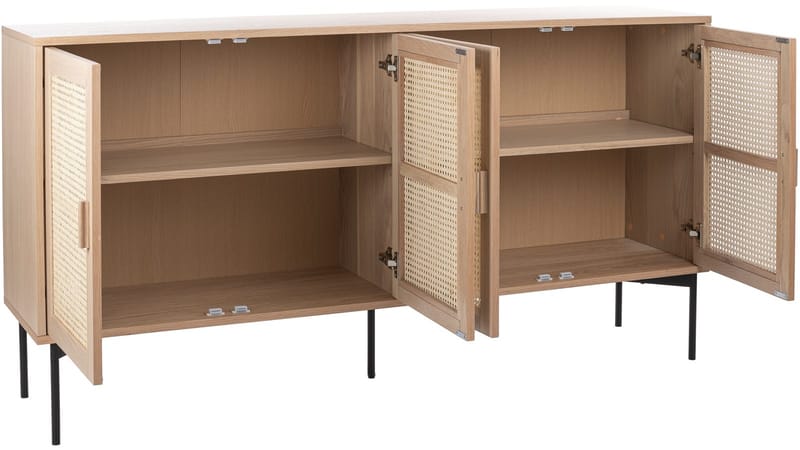Sideboard Traunfled 4 Dörr - Vitpigmenterad - Förvaring - Förvaringsmöbler - Sideboard & skänk
