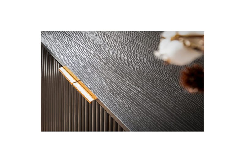 Sideboard Wohnling Folierad spånskiva ekoptik 120 cm 2 dörrar 3 lådor modern - Möbler - Bord & matgrupper - Avlastningsbord - Brickbord & småbord