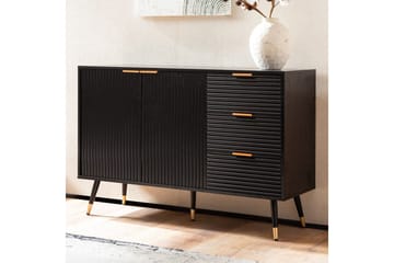 Sideboard Wohnling Folierad spånskiva ekoptik 120 cm 2 dörrar 3 lådor modern - Förvaring - Förvaringsmöbler - Sideboard & skänk