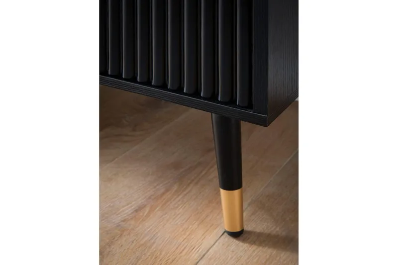 Sideboard Wohnling Folierad spånskiva ekoptik 150 cm 4 dörrar modern - Möbler - Bord & matgrupper - Avlastningsbord - Konsolbord & sidobord