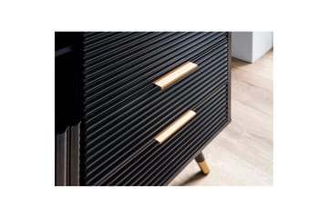 Sideboard Wohnling Folierad spånskiva ekoptik 77 cm 2 dörrar 2 lådor förvaringsutrymme modern - Möbler - Bord & matgrupper - Avlastningsbord - Brickbord & småbord