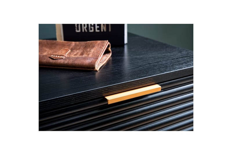 Sideboard Wohnling Folierad spånskiva ekoptik 77 cm 2 dörrar 2 lådor förvaringsutrymme modern - Möbler - Bord & matgrupper - Avlastningsbord - Brickbord & småbord