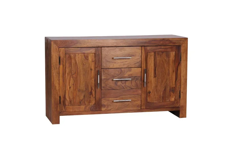 Sideboard Wohnling Massivt trä 118 x 40 cm 2 dörrar 3 lådor lantstil - Möbler - Bord & matgrupper - Avlastningsbord - Brickbord & småbord