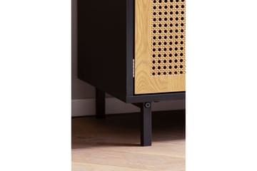 Sideboard Wohnling Melaminbelagd MDF 80 cm 2 dörrar 2 lådor med wienerflätning modern - Möbler - Bord & matgrupper - Avlastningsbord - Brickbord & småbord