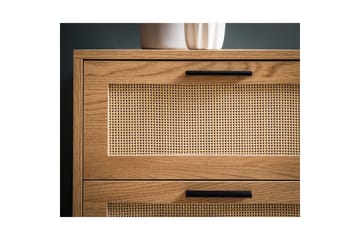 Sideboard Wohnling Melaminbelagd MDF-ekoptik, 3 lådor, 1 dörr med rottingfront Modern - Förvaring - Förvaringsmöbler - Sideboard & skänk